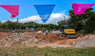 宝盖镇郑厝村推进项目建设 将再添一座塑胶篮球场
