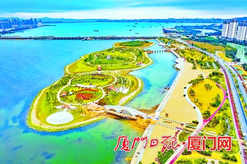 马銮湾南岸生态岛已基本完工 筑牢马銮湾新城绿色基底