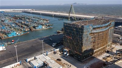 祥芝国家中心渔港综合服务大楼正式封顶